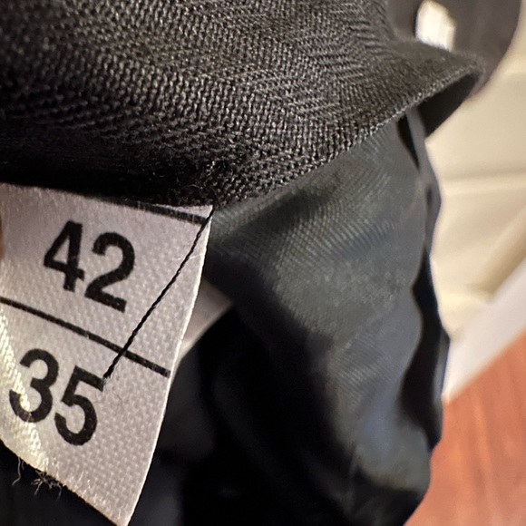 Giorgio Armani Mens pinstripe suit 42 Regular suit dark grey and white wool suit - Picture 6 of 7